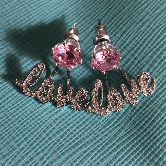 Origami Owl Jewelry - Pink Swarovski Crystals Studs W/love Halos Origami Owl Jewelry - Pink Swarovski Crystals Studs W/love Halos